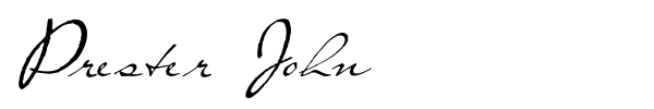 Prester John font preview